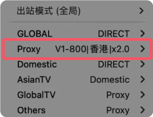 ClashX Pro 代理節點清單
